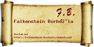 Falkenstein Borbála névjegykártya